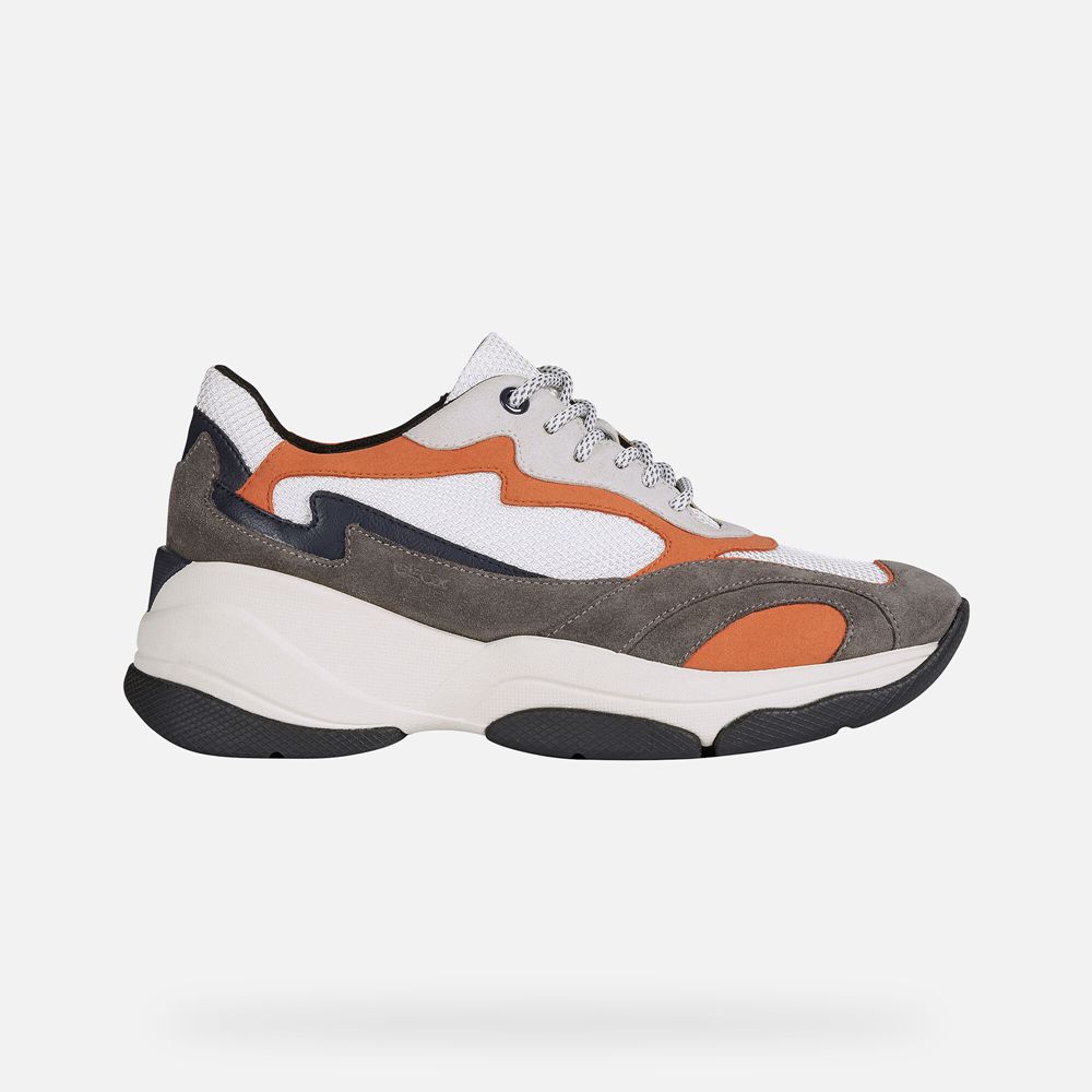 Geox Bayan Spor Ayakkabı Koyu Gri/Beyaz - Kirya - XIO-695403